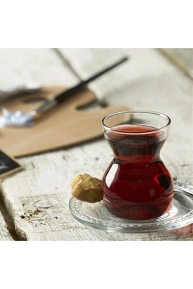 Paşabahçe etnik 12 parça çay seti takımı - çay bardağı takımı seti 96575 ürün görseli 1
