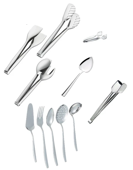 Nehir Çelik 11 Parça Spatula Kaşık Kevgir Kepçe Izgara Şeker Makarna Pasta Maşa Takımı Seti ürün görseli 1
