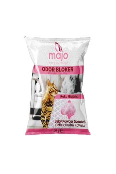 Majo Bebek Pudra Kokulu Doğal Kedi Kumu Koku Giderici Temizleyici ürün görseli 1