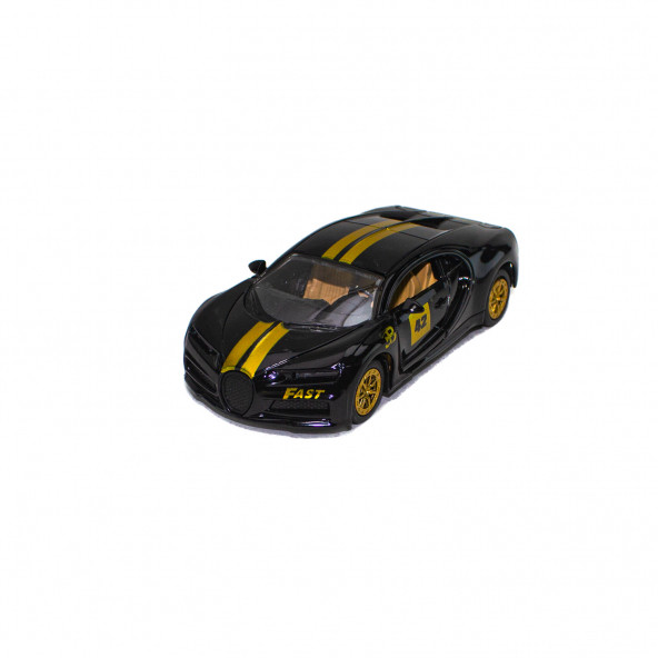 Metal Oyuncak Araba Bugatti Çek Bırak 12 Cm Siyah ürün görseli 1
