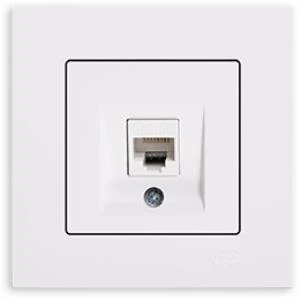 Günsan Eqona Tekli Data Prizi (RJ45 Cat6), Beyaz ürün görseli 1