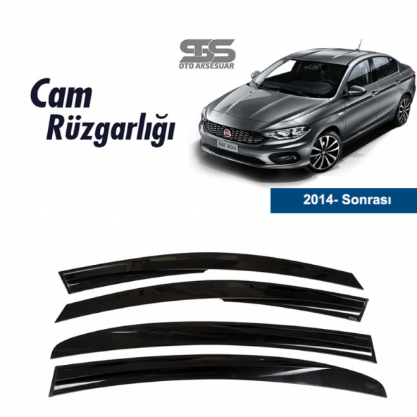 Cam Rüzgarlığı Fiat Egea 2014 Sonrası Mügen Tip Piano Black ürün görseli 1