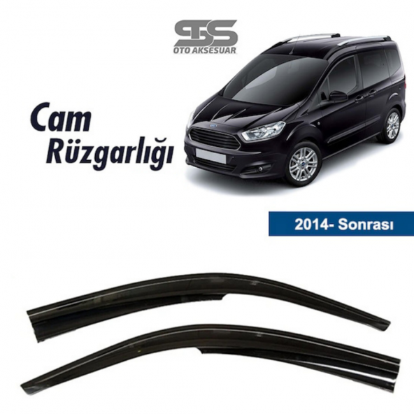 Cam Rüzgarlığı Ford Courier 2014 Sonrası Mügen Tip Piano Black ürün görseli 1