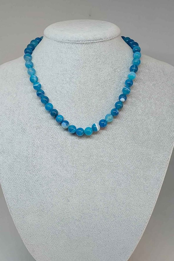 Akik Taşı Kolye 8mm (4001) (Klipsli) ürün görseli 1