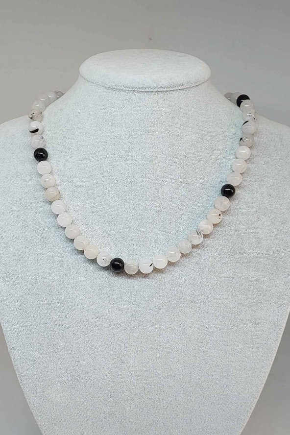 Beril Taşı Kolye 8mm (Klipsli) ürün görseli 1