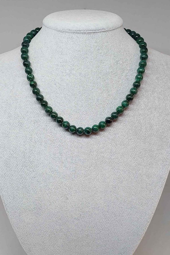 Malakit Taşı Royal Quality Kolye 7-8mm (Klipsli) ürün görseli 1