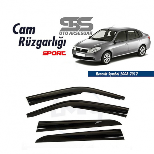 Cam Rüzgarlığı Renault Symbol Thalia 2008-2012Mügen Tip Piano Black ürün görseli 1