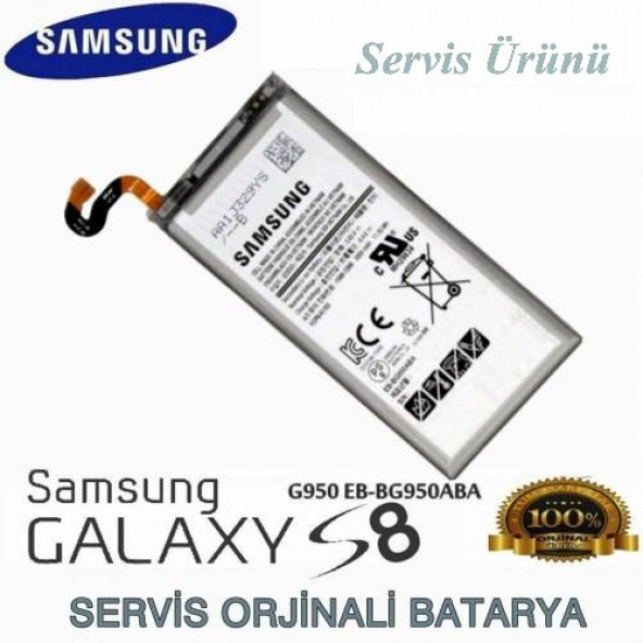 Samsung Galaxy S8 Batarya 3000Mah Eb-Bg950abe G950 Uyumlu Yedek Batarya ürün görseli 1