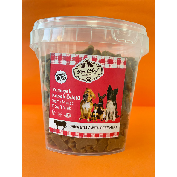 ProChef 400 Gr Dana Etli Premium Plus Köpeklerin Eğitimi Için Yarı Yumuşak Köpek Ödül Maması ürün görseli 1