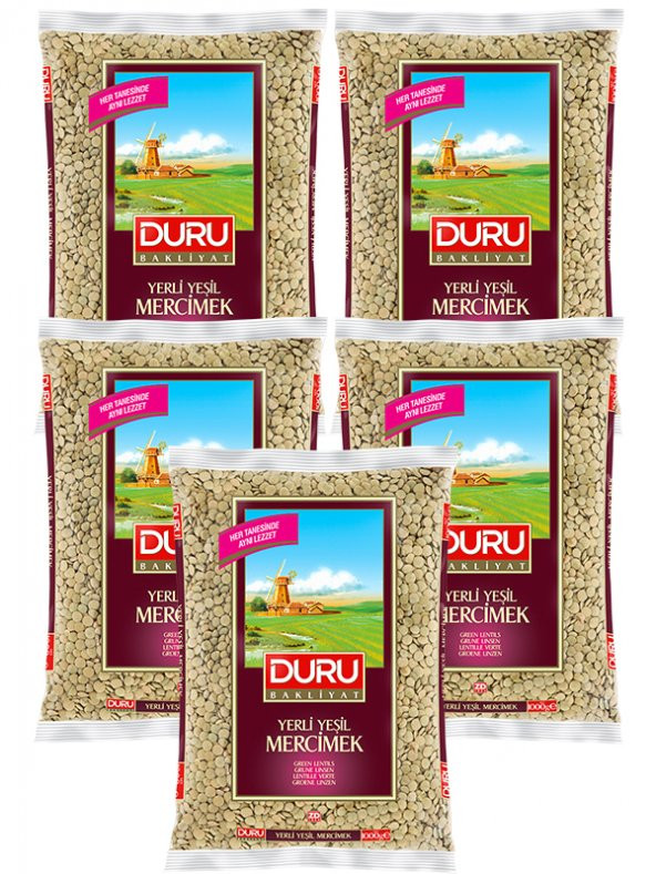 YERLİ YEŞİL MERCİMEK, 5x1000 gr ürün görseli 1