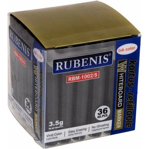 Rubenis Siyah Tahta Kalem Kartuşu 36'Lı ürün görseli 1