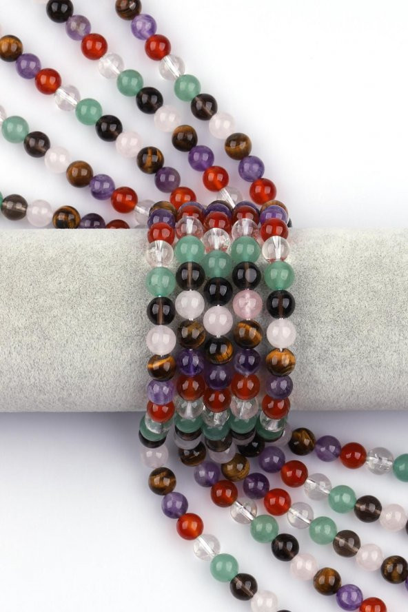 Çakra ( A Kalite ) Doğal Taş Dizi 8 mm Küre Kesim ürün görseli 1