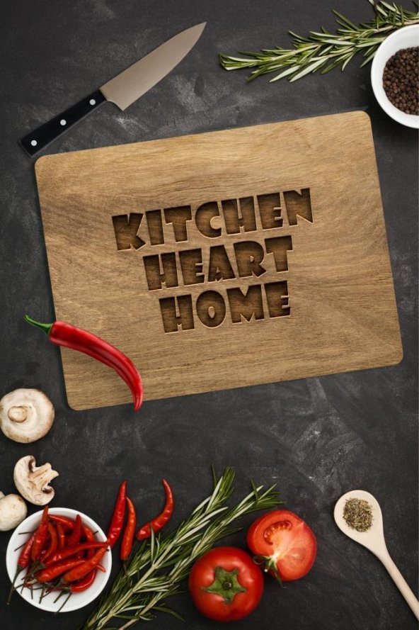 20x30 cm Kıtchen Heart Home Cam Kesme Tablası/Tahtası ürün görseli 1