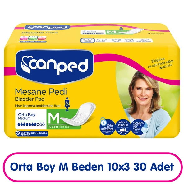 Canped Mesane Pedi M Beden Orta 10x3 30 Adet ürün görseli 1