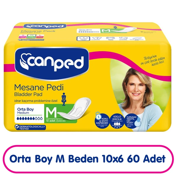 Canped Mesane Pedi M Beden Orta 10x6 60 Adet ürün görseli 1