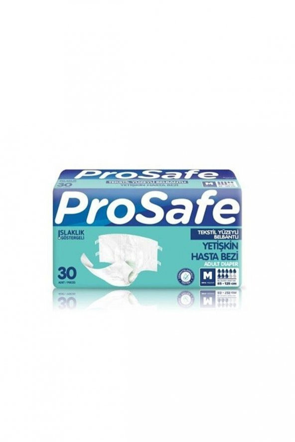 Prosafe Belbantlı Yetişkin Hasta Bezi M 30x2 60 Adet ürün görseli 1