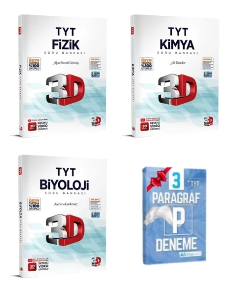 TYT Fizik Kimya Biyoloji Soru Bankası Set ürün görseli 1
