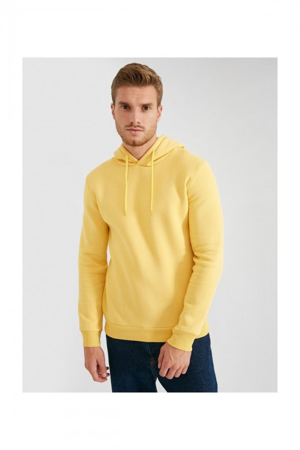 Erkek Sarı Sweatshirt 1KAM75593LK - Resim 3