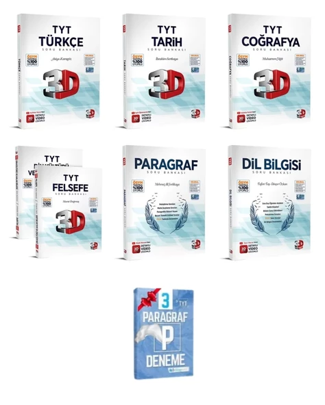 TYT Türkçe Tarih Coğrafya Din Felsefe Paragraf Dil Bilgisi Soru Bankası ürün görseli 1