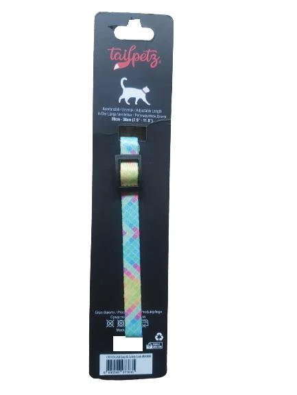Tailpetz Cat Color Easy & Safety Lock Mırror Ayarlanır Kedi Boyun Tasması ürün görseli 1