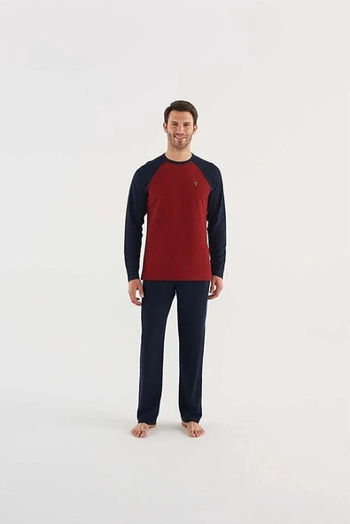 U.s Polo Assn 18633 Erkek Yuvarlak Yaka Uzun Kollu Pijama Takımı ürün görseli 1