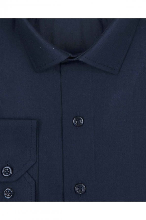 SÜVARİ Slim Fit Lacivert Erkek Gömlek - Resim 2