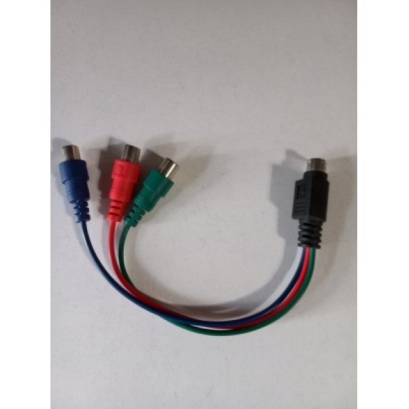 ASLANTİC S-VİDEO 7 PİN ERKEK 3 RCA RGB DİŞİ KABLO VİDEO ADAPTÖRÜ ürün görseli 1