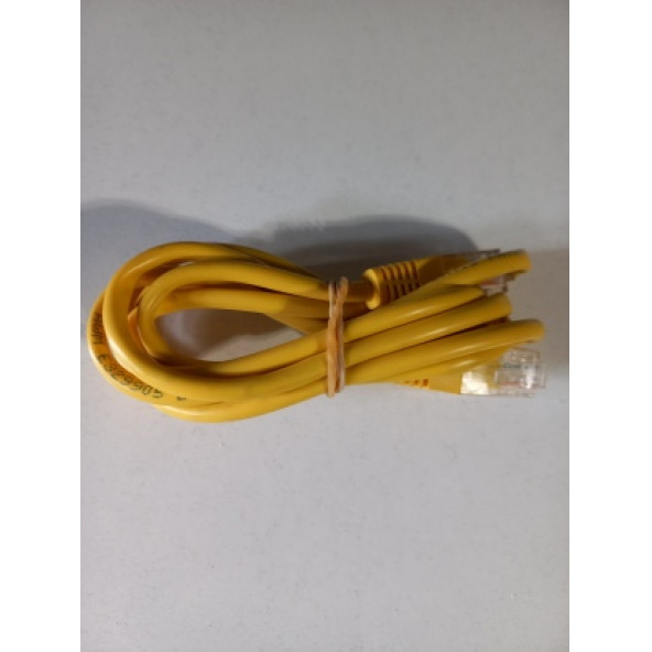 ASLANTİC ETHERNET CAT5 JACK 1M SARI RENK ORJINAL KABLO ürün görseli 1