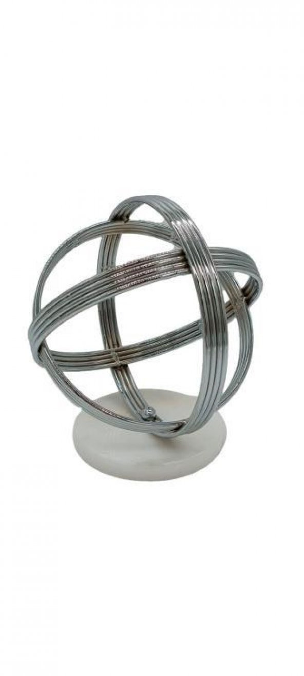 Crearthome Dekoratif Yumak Model Küçük Boy Metal Gümüş Aksesuar SZR-298507 ürün görseli 1