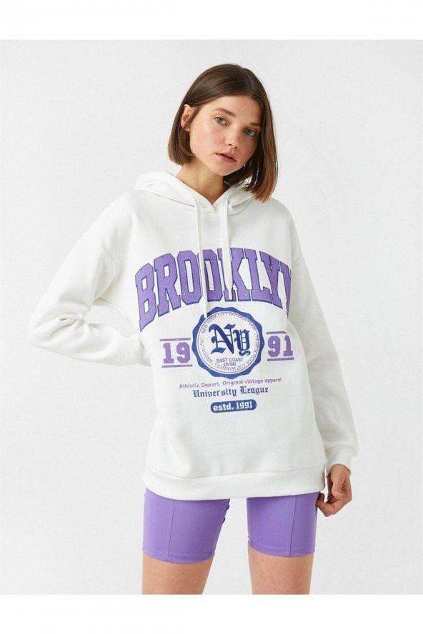 KOTON Kadın 3wal10064ık Sweat - Resim 5