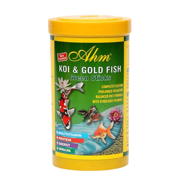 Ahm Koi Gold Fish Green Sticks 1000 Ml Skt:12/2027 ürün görseli 1