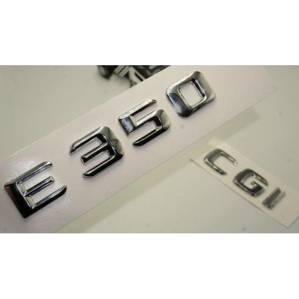 Benz E 350 CGi Bagaj Krom Metal 3M 3D Yazı Logo ürün görseli 1