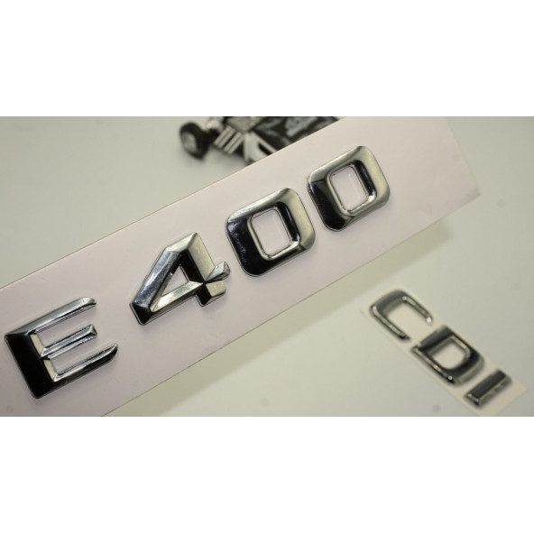 Benz E 400 CDi Bagaj Krom Metal 3M 3D Yazı Logo ürün görseli 1
