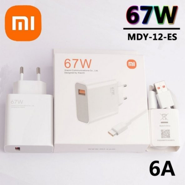 Orjinal Xiaomi Turbo 67W 6A Hızlı Şarj Cihazı Ve Type-C ürün görseli 1