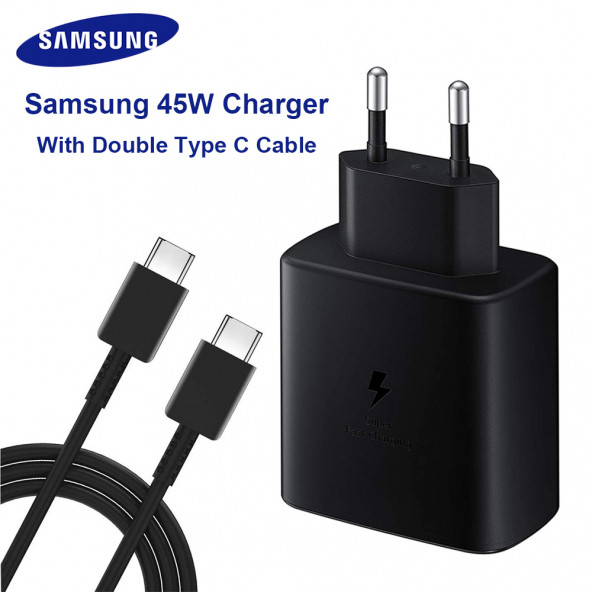 Samsung Galaxy S22 Ultra Orj 45W Type-C Hızlı Şarj Cihazı Siyah - Resim 6