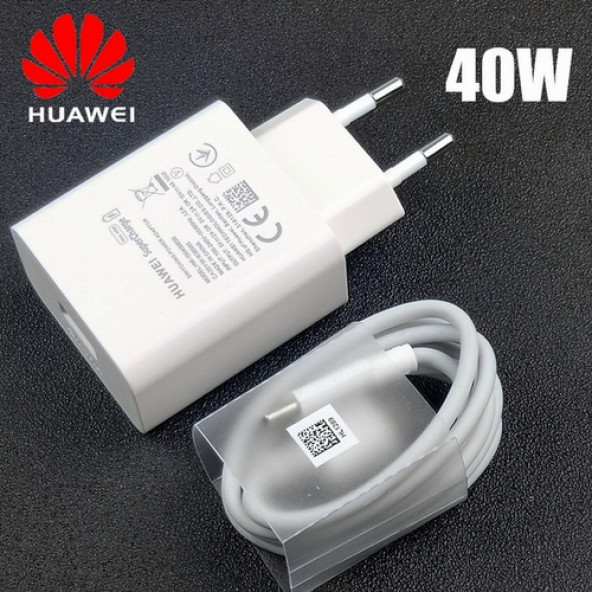 Huawei Mate 40 Supercharge 40W 4A Hızlı Şarj Aleti + Type-C Kablo (536685051) ürün görseli 1