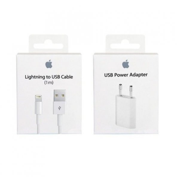 Orjinal Apple Iphone 11 Usb 5W Şarj Cihaz Ve Kablosu 1Metre Kablo (KARGO BEDAVA) ürün görseli 1