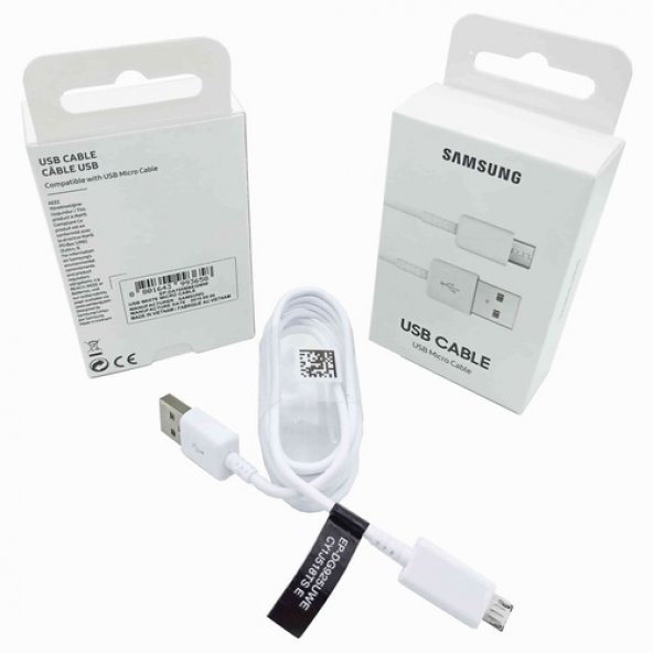 Samsung Galaxy I9070 S Advance Micro Usb Orijinal Kablo 1M Beyaz (534630641) ürün görseli 1