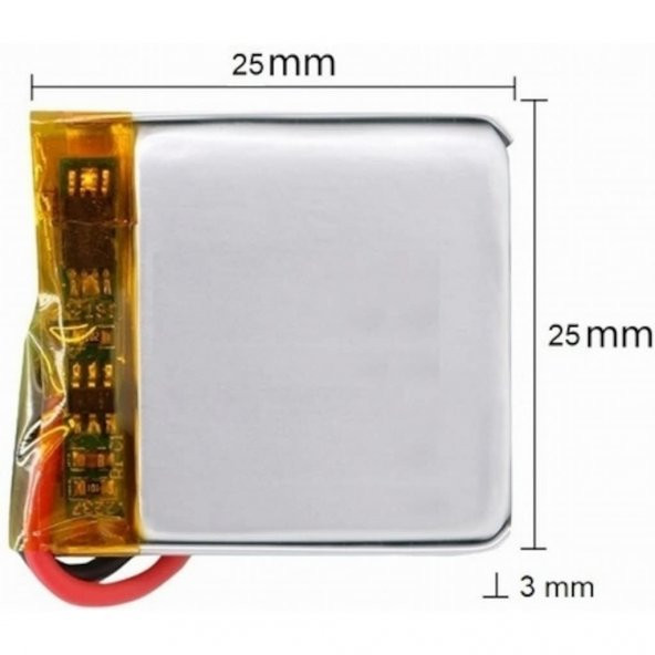 Mp3 Mp4 Akıllı Saat Pil 3.7V 400Mah Şarjlı Li-Polimer Batarya 25M ürün görseli 1