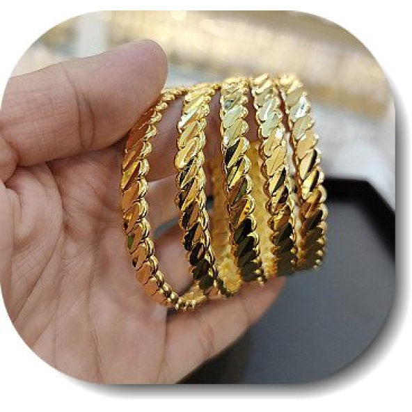 5 Adetaltin Kaplama 1.Kalite Imitasyon Kalin Adana Burma Bilezik 509949327 ürün görseli 1