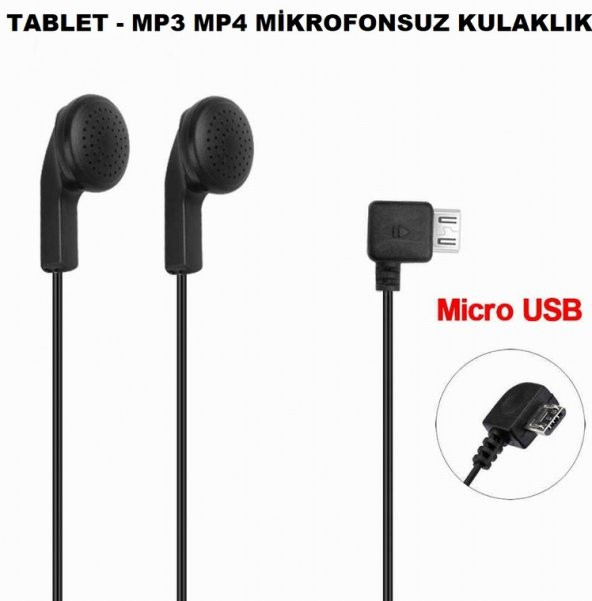 Micro Tablet ve Mp3 Mp4 Kulaklık Mikrofonsuz ürün görseli 1