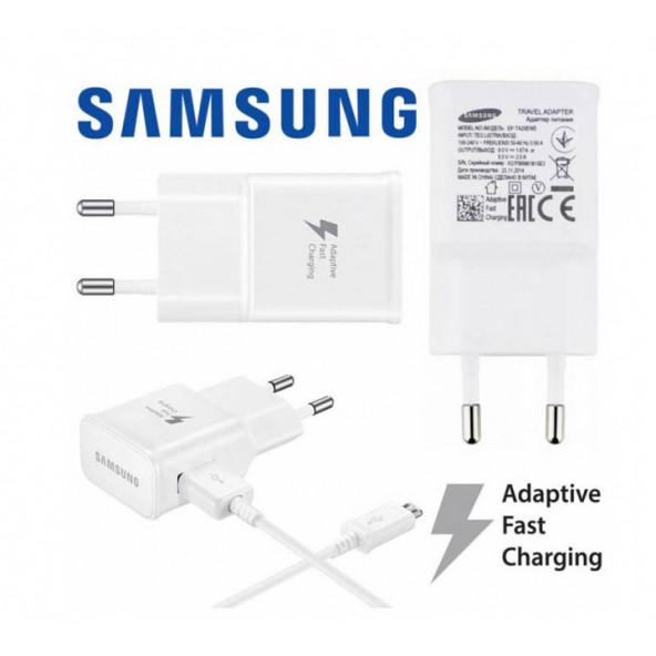 Orijinal Samsung Ep-Ta20Ewe Hızlı Şarj Adaptörü Travel 5V 2A + Micro Usb Kablo ürün görseli 1