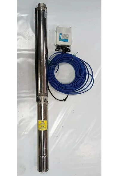 Impo Sk 404/14 Krom Başlıklı Derin Kuyu  1,5 Hp Monofaze Motorlu 50 mt Kablolu Panolu Dalgıç Pompa ürün görseli 1
