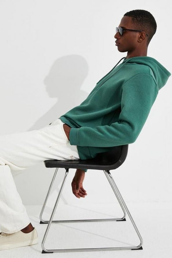 KOTON Erkek Basic Kapşonlu Sweatshirt 3wam70050mk ürün görseli 1
