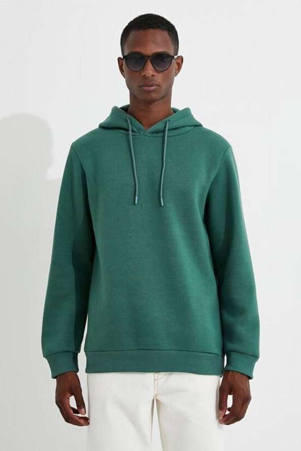 KOTON Erkek Basic Kapşonlu Sweatshirt 3wam70050mk - Resim 3