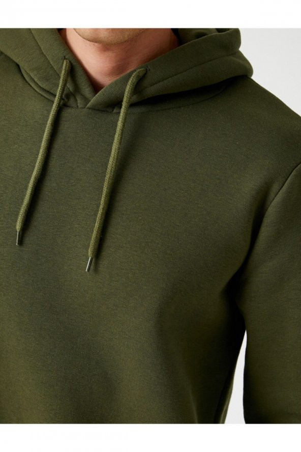 KOTON Basic Sweatshirt Kapüşonlu - Resim 5