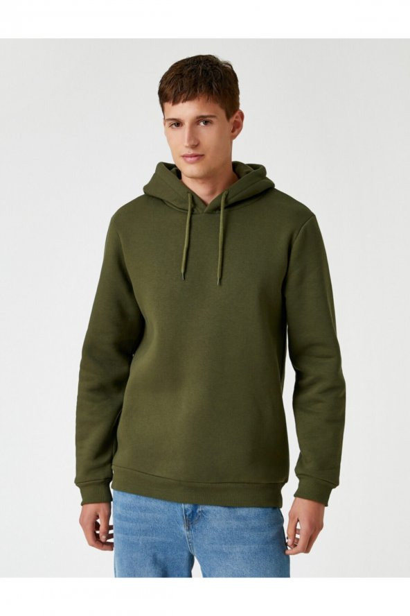 KOTON Basic Sweatshirt Kapüşonlu - Resim 3