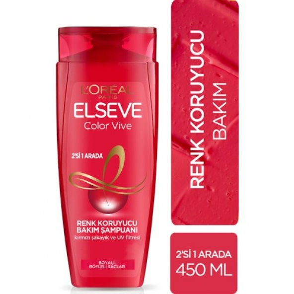 LOréal Paris Elseve Colorvive Renk Koruyucu Bakım Şampuanı 2si 1 Arada 450 ml ürün görseli 1