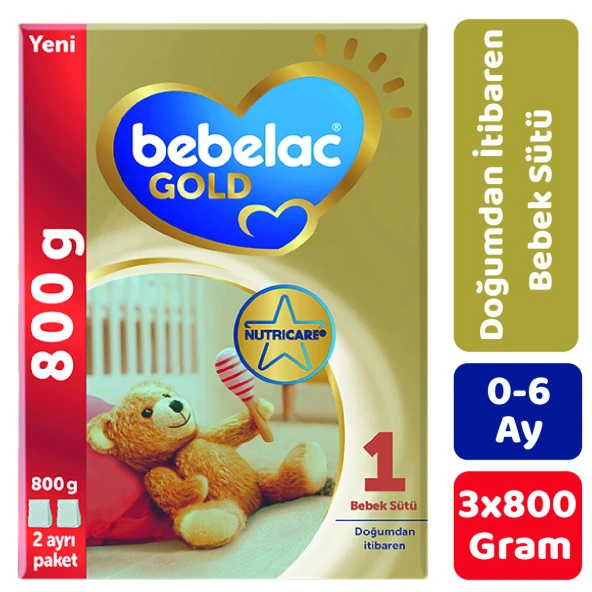Bebelac Gold 1 Bebek Sütü 800 gr 3'lü Paket ürün görseli 1