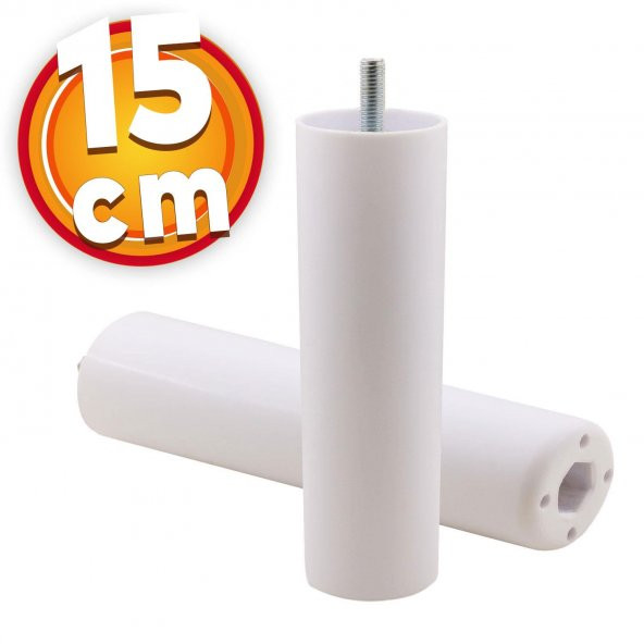 Gizli Mobilya Kanepe Sehpa TV Ünitesi Koltuk Orta Destek Ayağı 15 cm Beyaz Baza Ayak ürün görseli 1